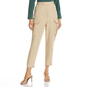 Equipment Femme Agadire Trouser Khaki Straight-Leg Pants Viscose Size 10